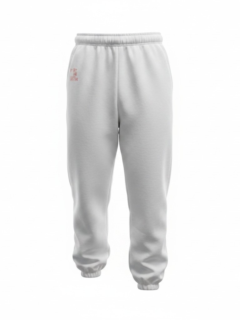 NWOT White Cozy Hoodie & Jogger Set with Pink "At Least We Have This" Script - Picture 6 of 8
